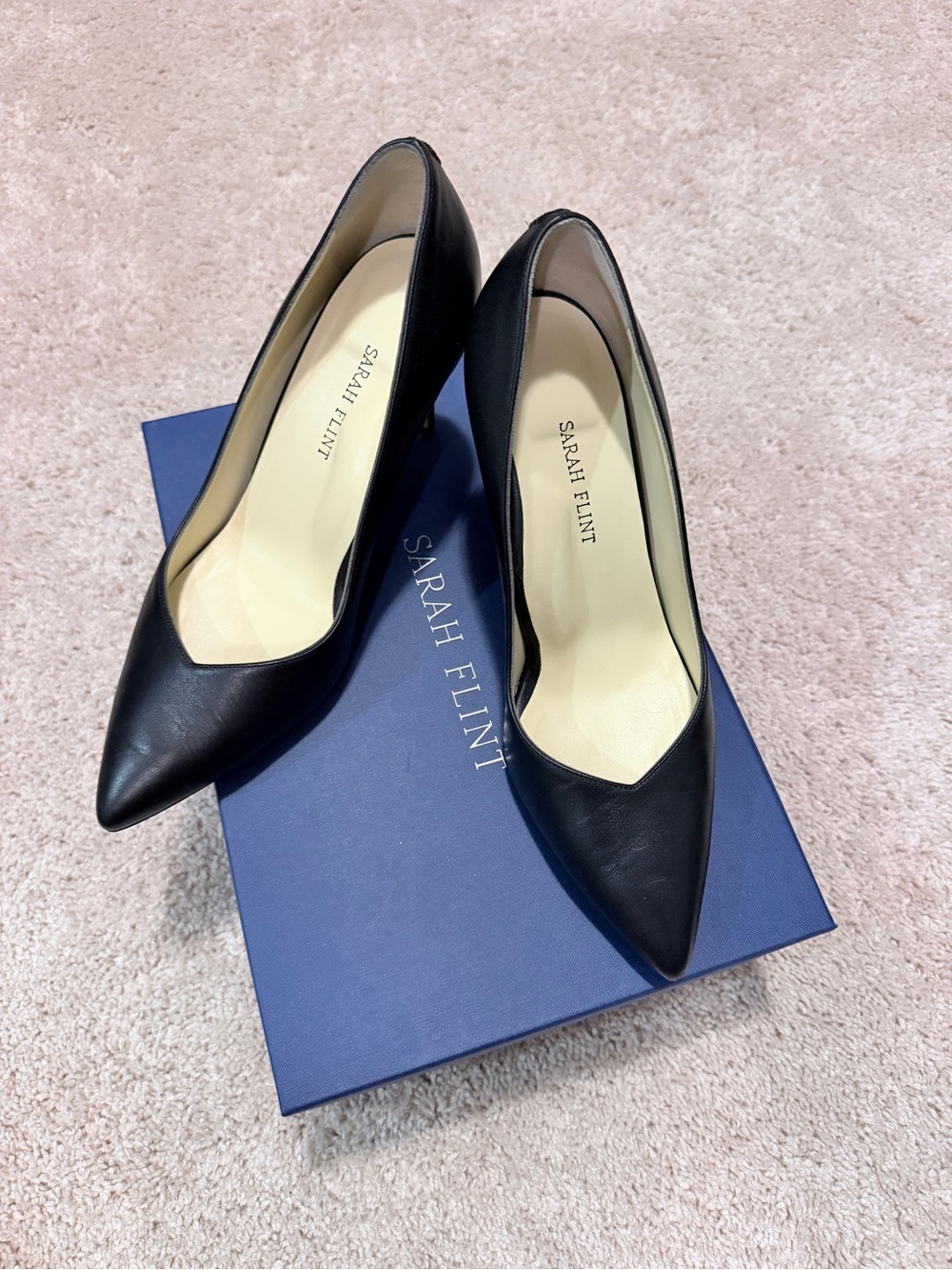 Sarah Flint Perfecr Pump 85 black leather size 8.5/39